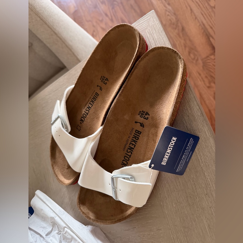 Birkenstock Women's White Slide Sandals